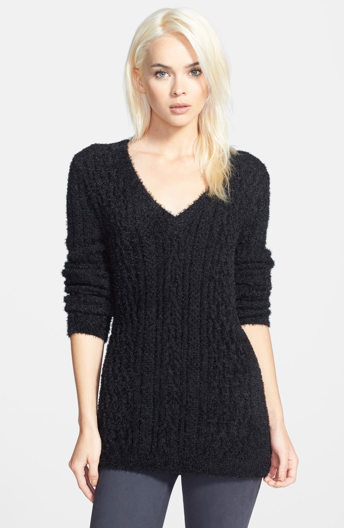 Chelsea28 Eyelash VNeck Sweater Nordstrom