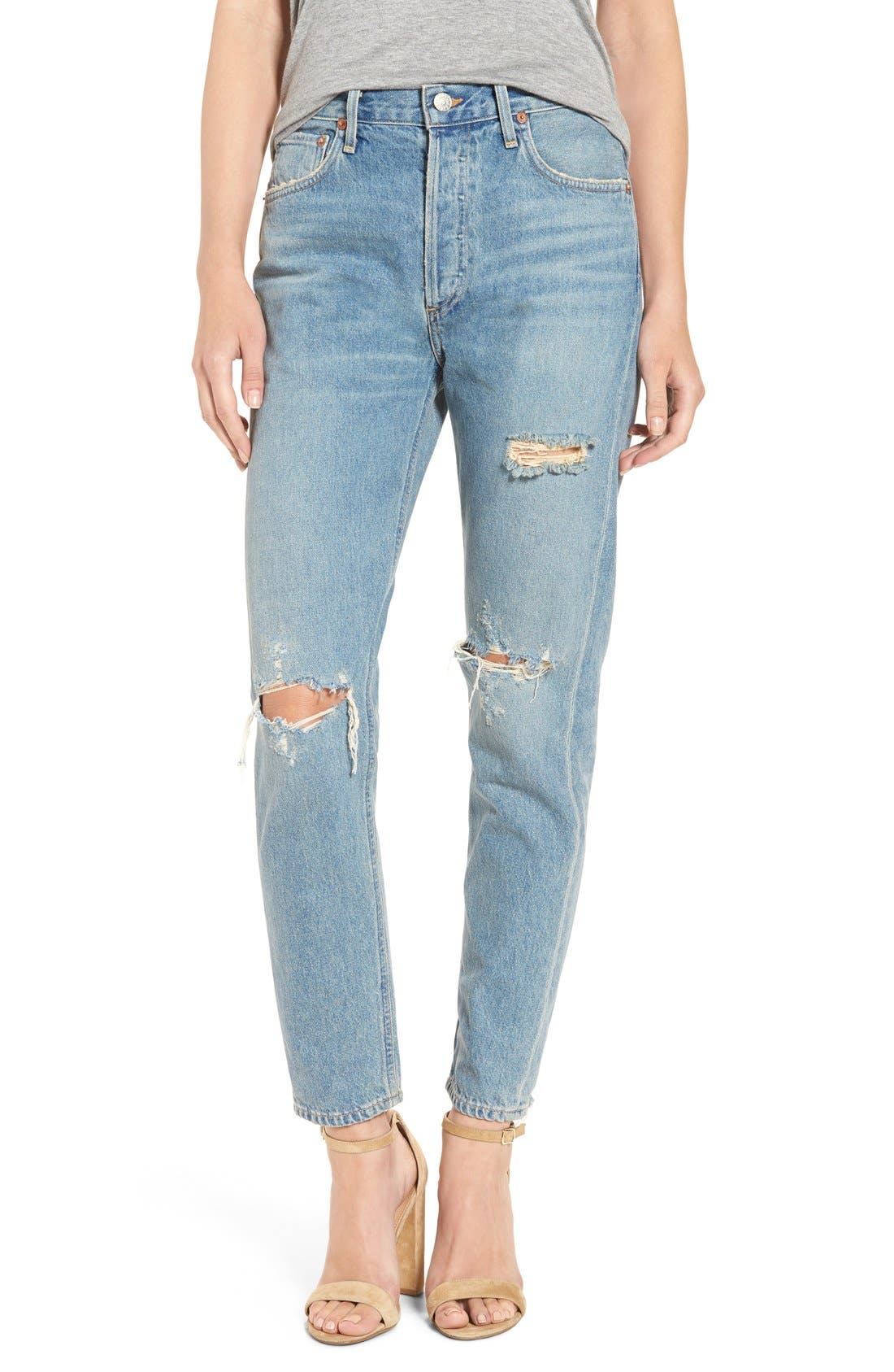 AGOLDE 'Jamie' High Rise Destroyed Jeans (Dakota) | Nordstrom