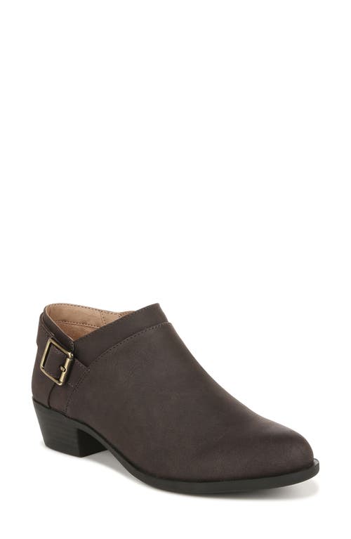 Alexi Buckled Ankle Bootie in Dark Chocolate
