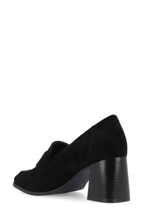 Shop Journee Collection Malleah Loafer Pump In Black Suede