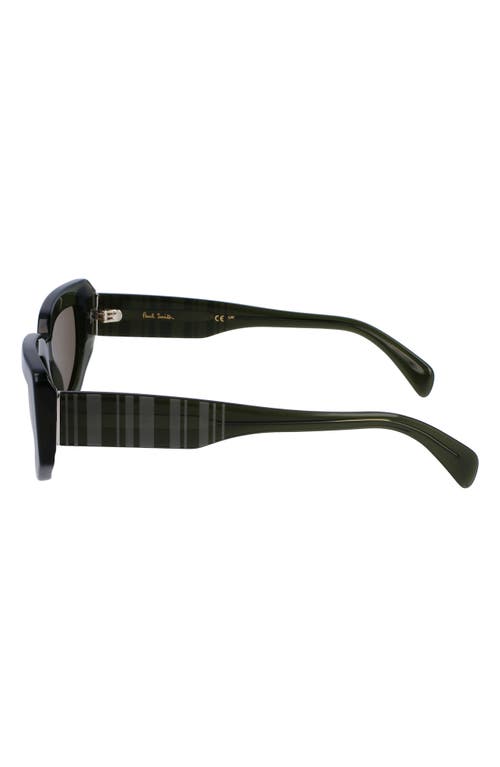 Paul Smith Kennet 54mm Rectangular Sunglasses In Dark Olive