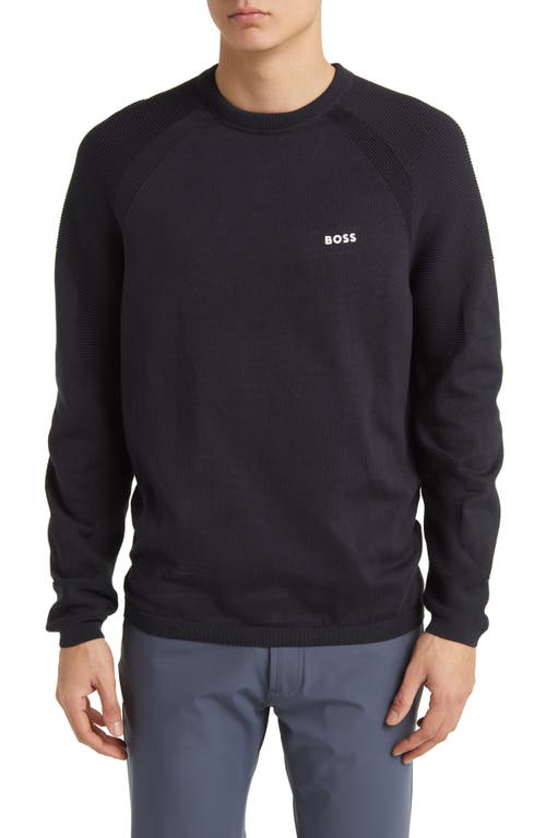 BOSS Perform-X Crewneck Sweater Dark Blue at Nordstrom,