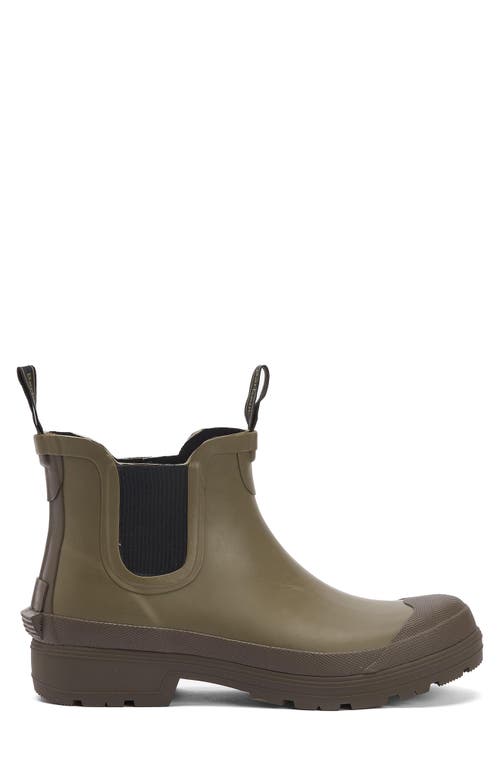 Shop Barbour Storm Waterproof Chelsea Rain Boot In Olive Green/olive