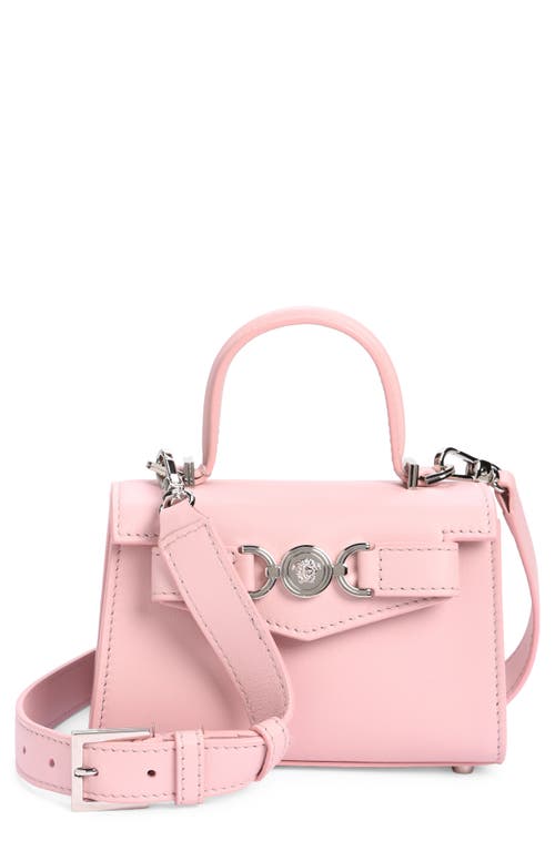Versace Medusa 95 Leather Top Handle Bag in Dusty Rose-Palaldium at Nordstrom