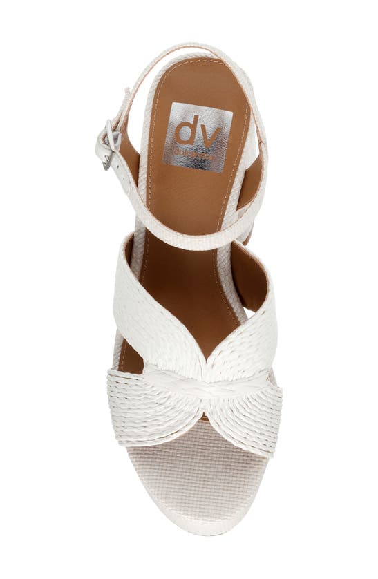 Shop Dolce Vita Dv By  Wynston Raffia Platform Sandal In Ivory