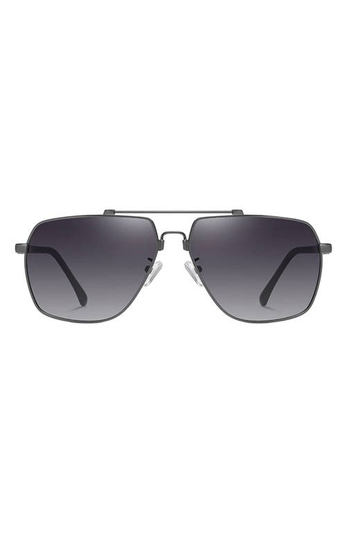 East 62mm Polarized Aviator Sunglasses in Black/Black