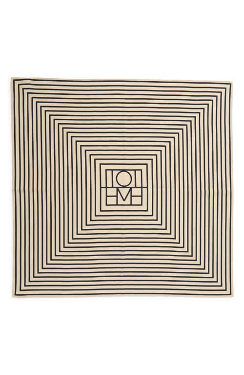 Totême Toteme Signature Logo Square Silk Scarf In Monogram Print