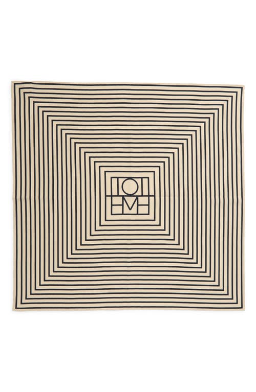 Totême Toteme Signature Logo Square Silk Scarf In Grey