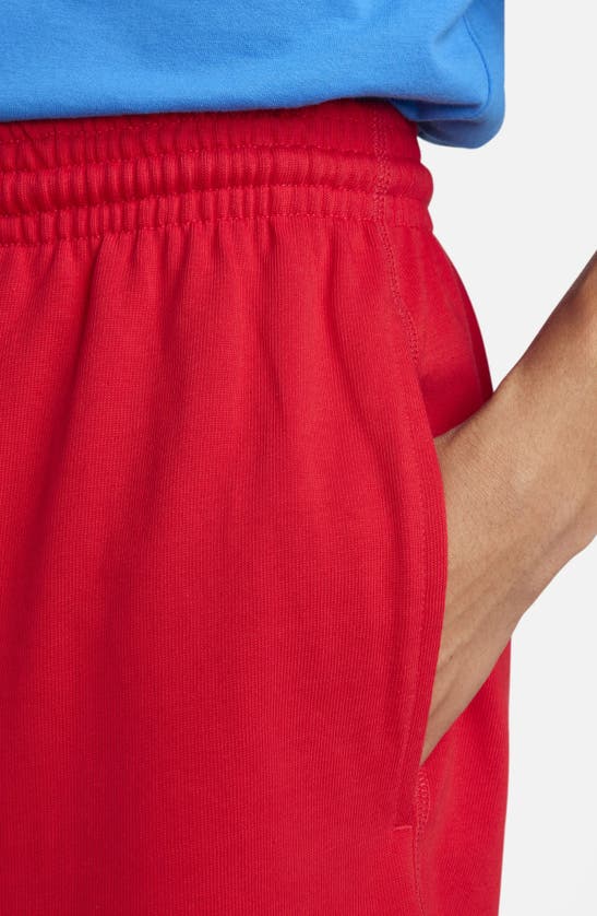 Shop Nike Club Knit Shorts In University Red/ White