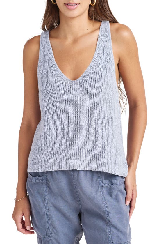 Splendid Deirdre Racerback Sweater Tank In Blue