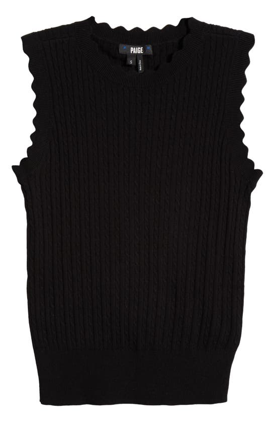 Shop Paige Syrie Sleeveless Organic Cotton Blend Sweater In Black