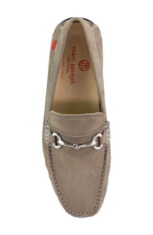 Marc Joseph New York Wall Street Moc Toe Loafer In Taupe Grainy