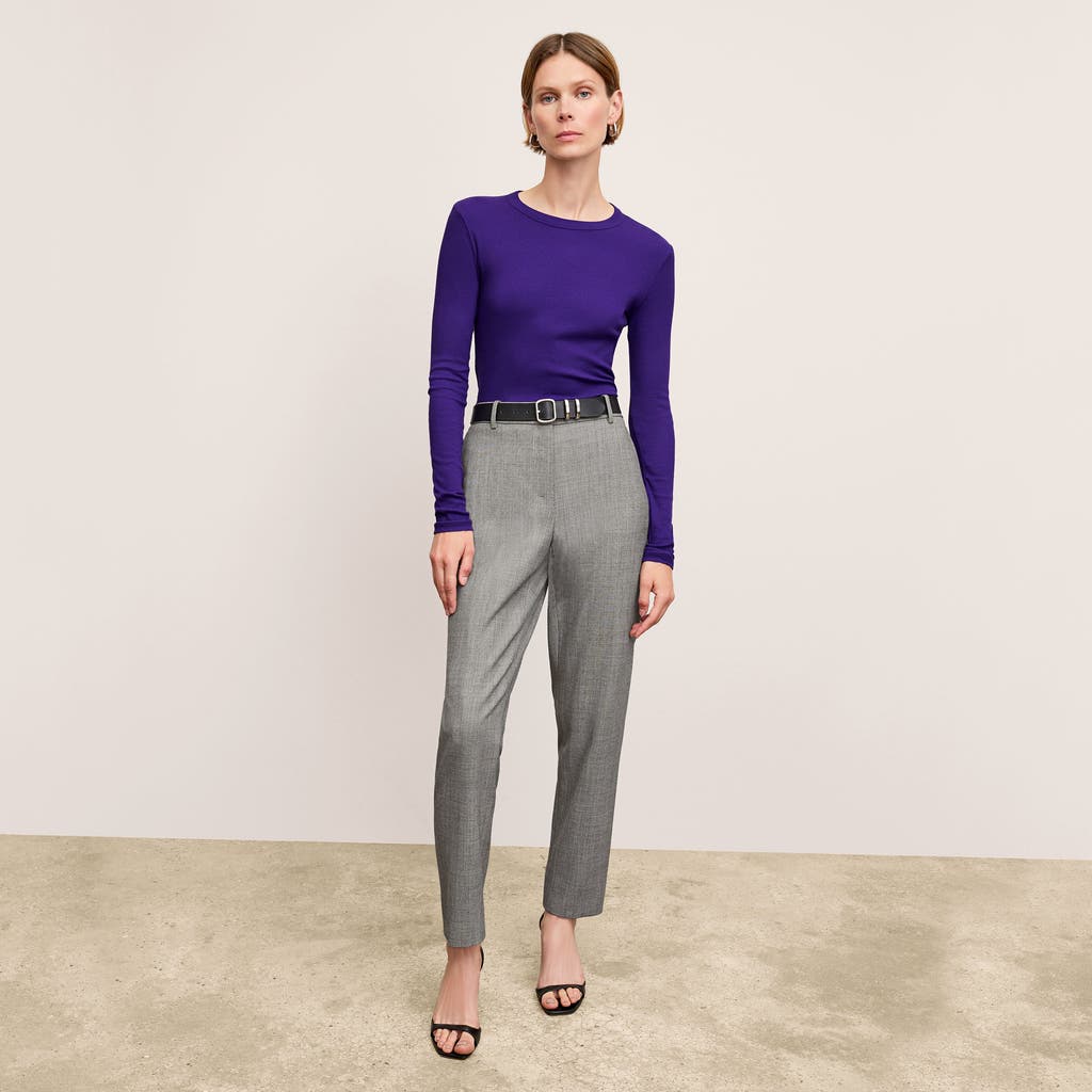 M.M.LaFleur Malley Top - Organic Ribbed Pima Cotton in Ube