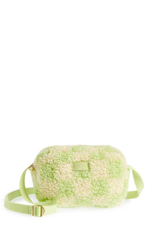 UGG(r) Janey II High Pile Fleece Crossbody Bag in Honeycomb /Vibrant Green