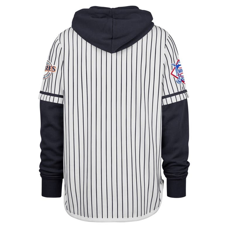 Shop 47 ' White San Diego Padres Pinstripe Double Header Pullover Hoodie