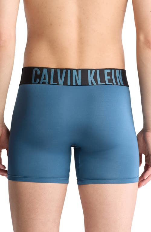 Shop Calvin Klein 3-pack Intense Power Microfiber Boxer Briefs In Black/india