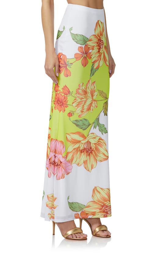 Shop Afrm Cara Maxi Slip Skirt In Color Block Floral