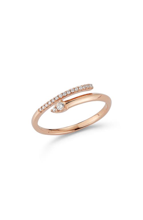 Dana Rebecca Designs Reese Brooklyn Knife Edge Bypass Ring in Rose Gold at Nordstrom, Size 6