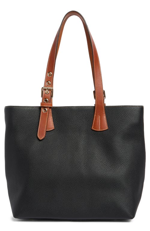 Shop Dooney & Bourke Emily Leather Tote Bag In Black