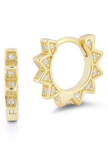 Glaze Jewelry Spiked Huggie Hoop Earrings In Gold