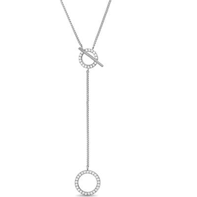 Lesa Michele Open Circle Y-Necklace