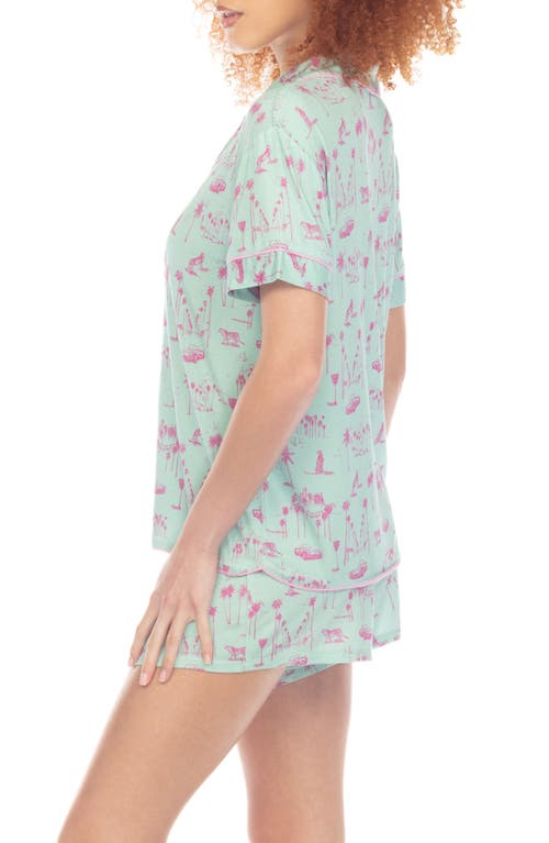 Shop Honeydew Intimates Honeydew All American Shortie Pajamas In Kelp Toile