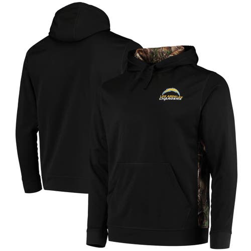 Men's Dunbrooke Black/Realtree Camo Los Angeles Chargers Logo Ranger Pullover Hoodie
