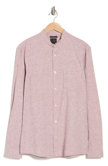 14th & Union Linen & Cotton Button-up Shirt In Pattern