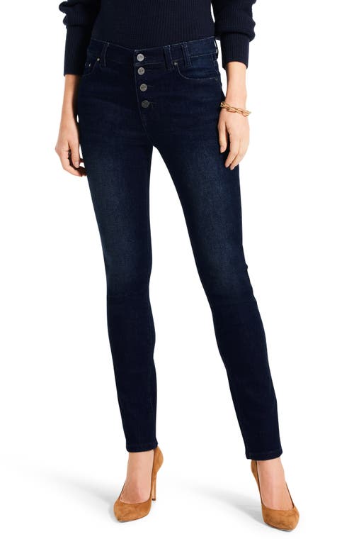 NIC+ZOE Button Fly Skinny Jeans in Twilight