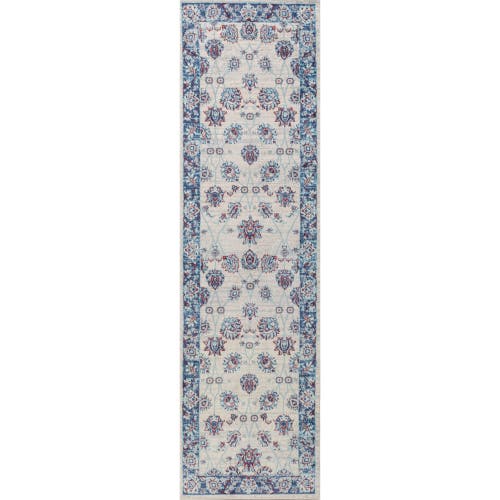 Jonathan Y Modern Persian Vintage Moroccan Traditional Area Rug In Blue/ivory/red