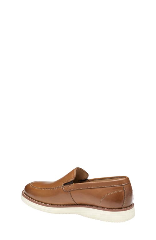 Johnston & Murphy Kids' Upton Venetian Loafer In Tan Full Grain
