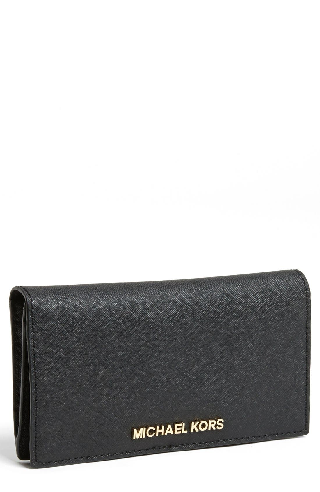 mk leather wallet