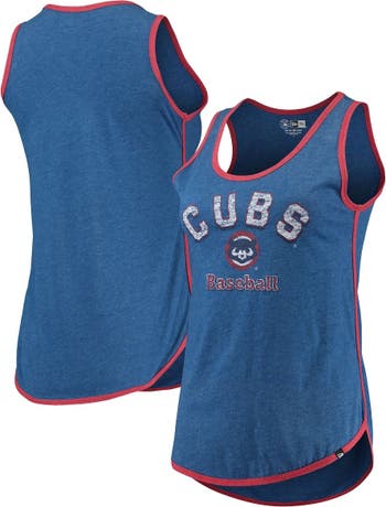 Women's Chicago Cubs New Era Royal Scoop Neck Side Tie T-Shirt