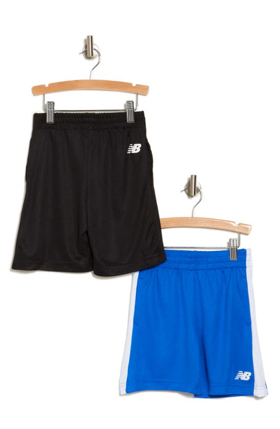Shop New Balance Kids' 2-pack Assorted Shorts In Cobalt/ Black