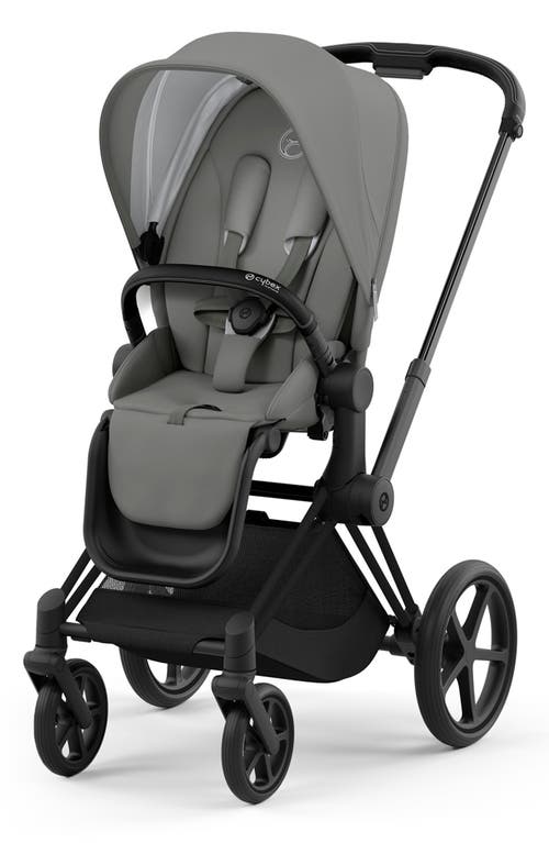 CYBEX PRIAM 4 Matte Black Compact Stroller in Soho Grey at Nordstrom