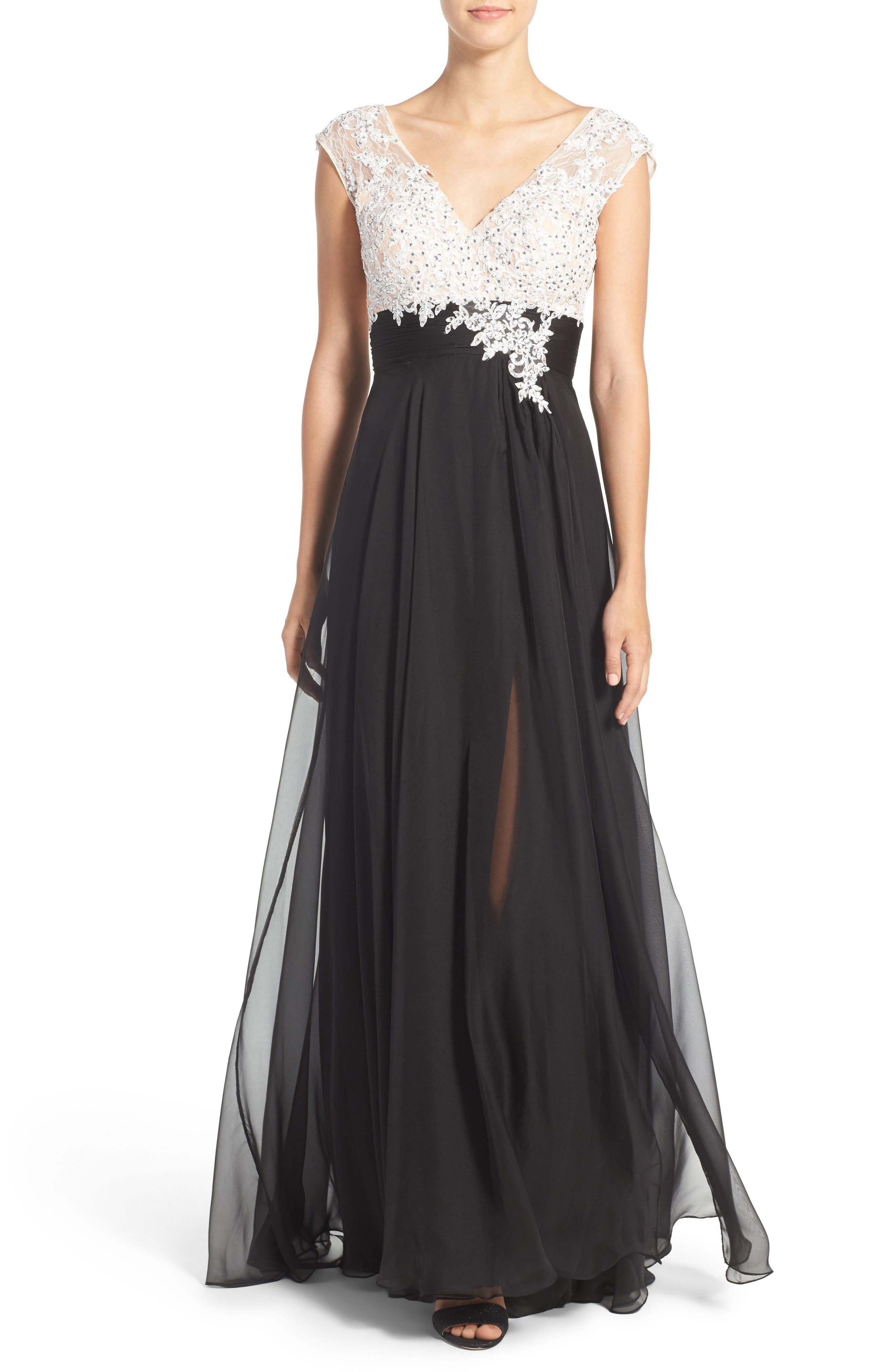 Mac Duggal Mixed Media Gown Nordstrom
