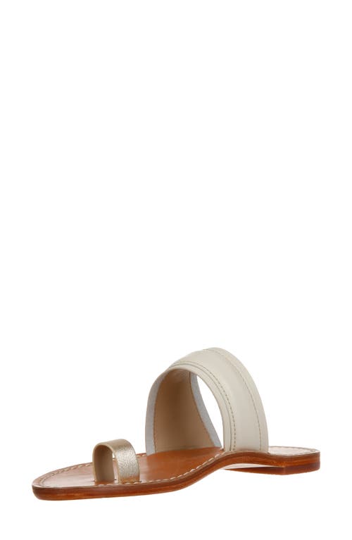 Shop Sam Edelman Margit Toe Loop Sandal In Modern Ivory/gold Leaf