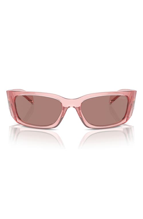 Shop Prada 60mm Symbole Butterfly Sunglasses In Pink/lite Brown