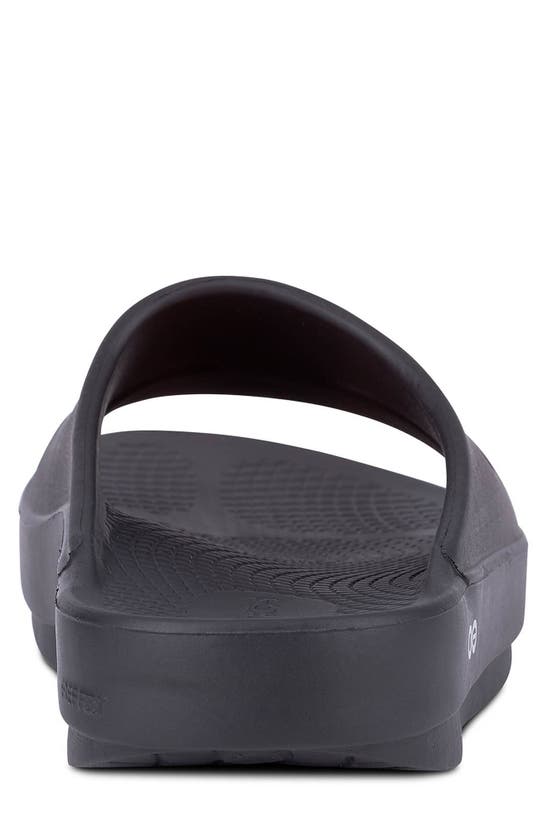 Shop Oofos Ooahh Slide Sandal In Black