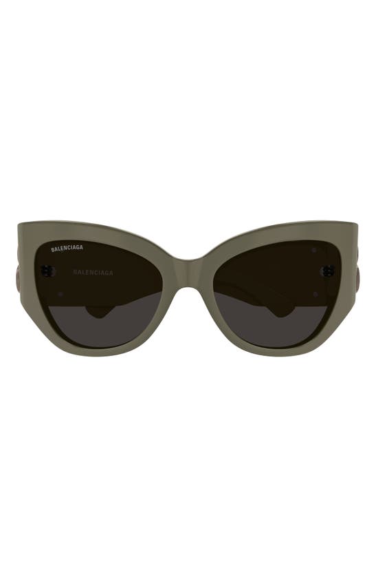 Shop Balenciaga 55mm Butterfly Sunglasses In Brown