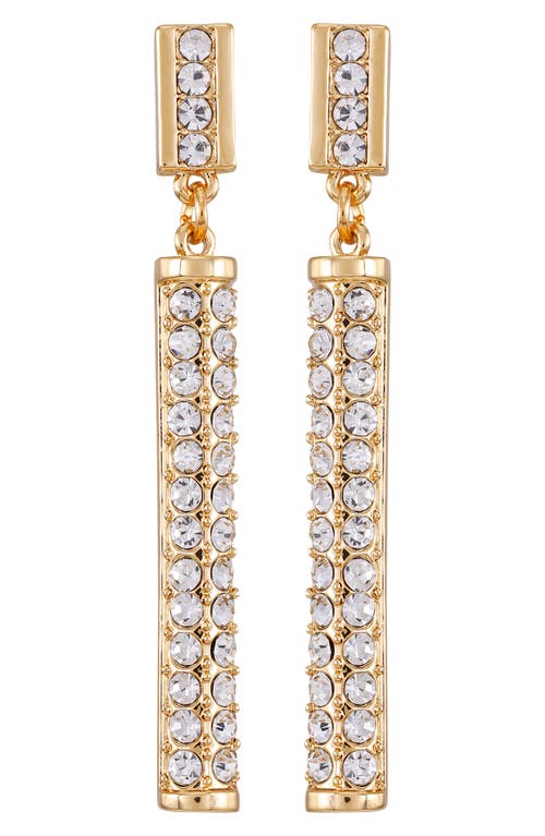 Vince Camuto Pavé Crystal Drop Earrings In Gold Tone