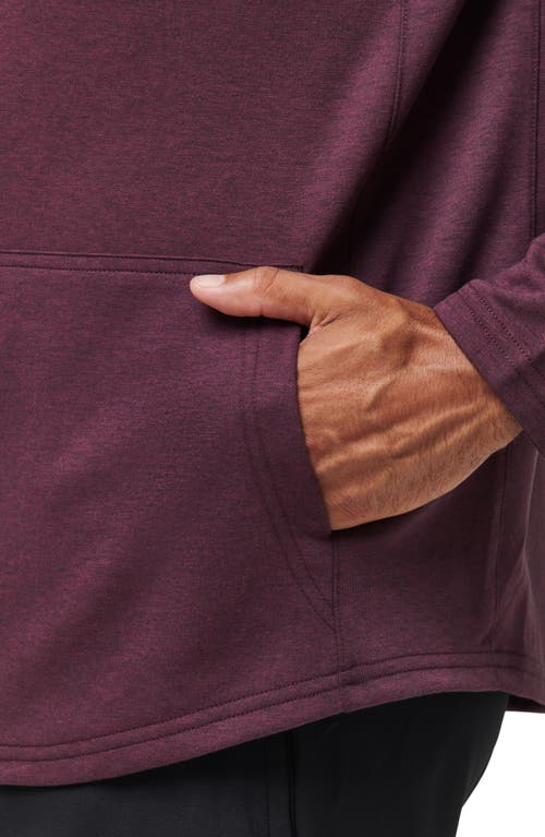 Travismathew Upgraded Tech Hoodie In Heather Mauve Wine