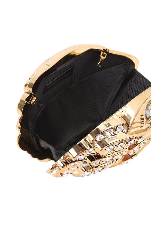 Shop Kurt Geiger London Eagle Head Clutch In Gold