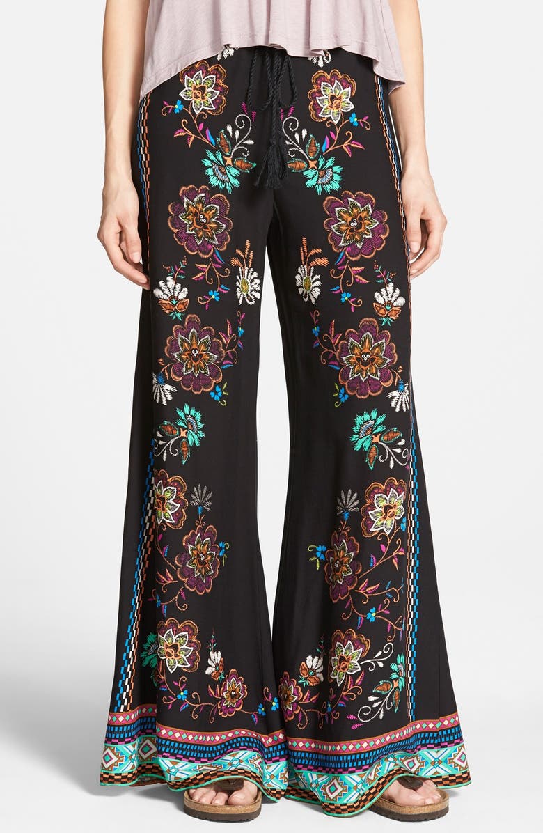 Flying Tomato Floral Palazzo Pants (Juniors) | Nordstrom