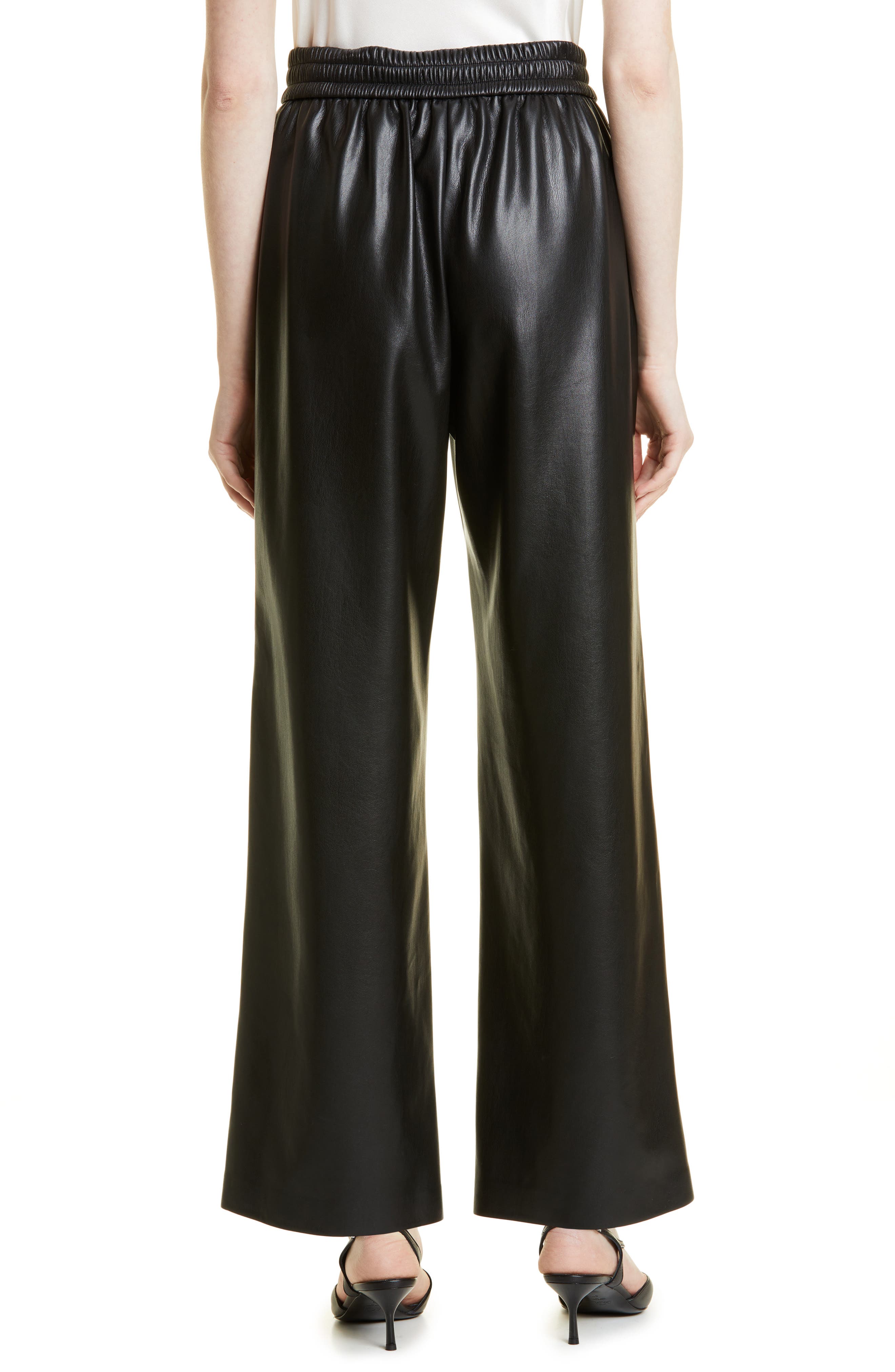 baggy faux leather pants