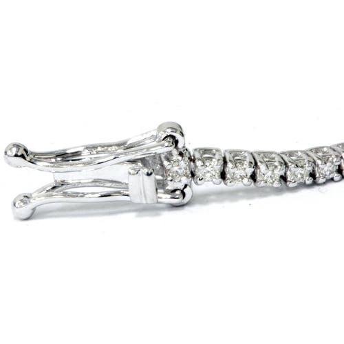 Shop Bliss Diamond 1ct Lab Grown Diamond Tennis Bracelet 18k White Gold 7" Double Lock Clasp