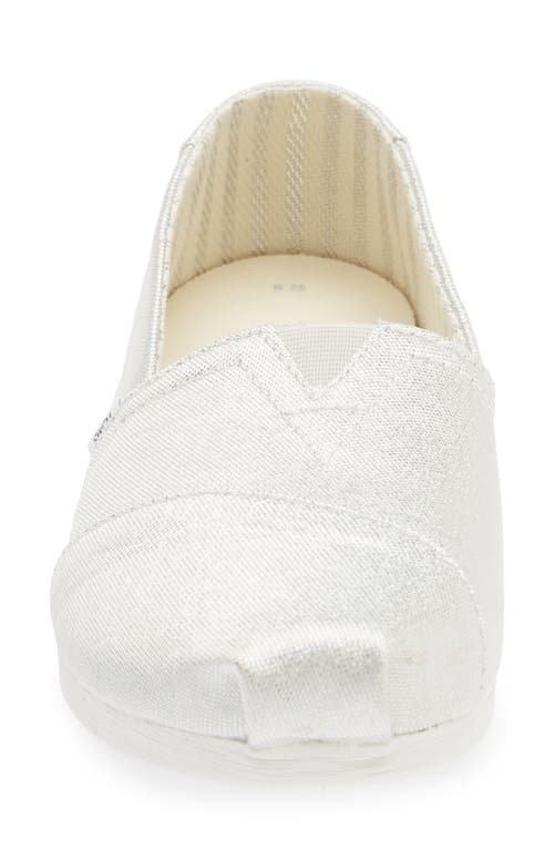 Toms Alpargata Slip-on In Silver