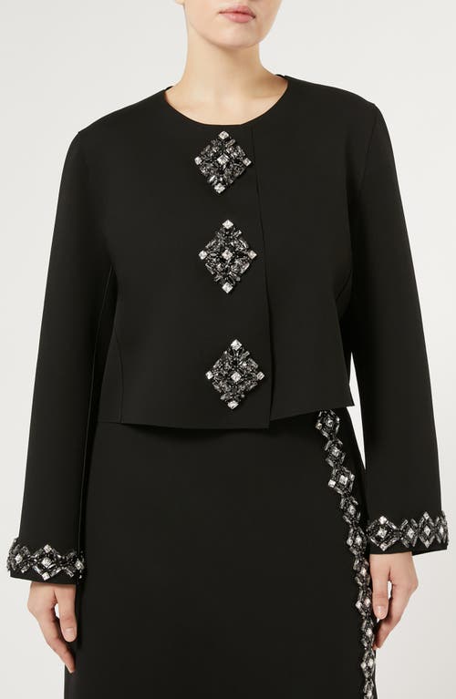 MARINA RINALDI MARINA RINALDI MABEL RHINESTONE CADY JACKET 