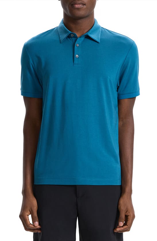 Shop Theory Noran Polo In Bold Teal