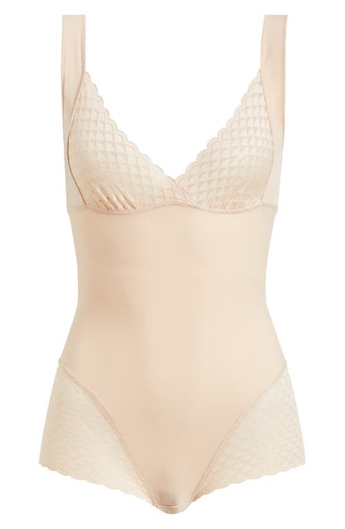 Simone Perele Subtile Shaper Bodysuit In Peau Rose